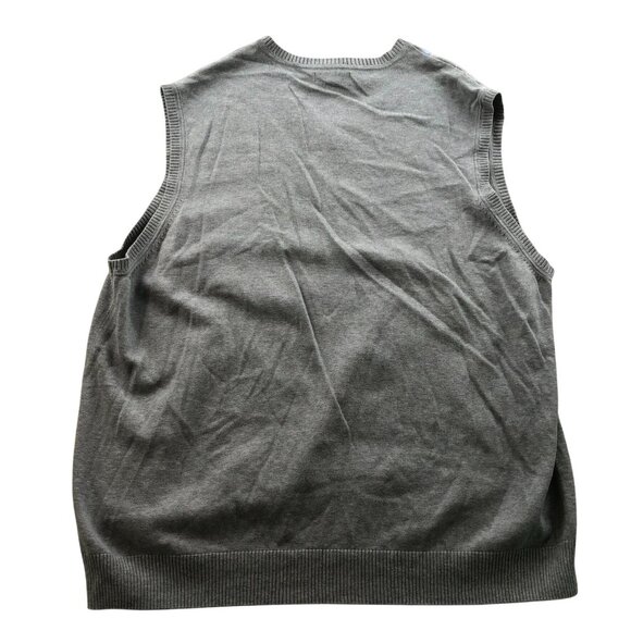 Club Room Mens Vest Sweater Size XXL Argyle Knit V-Neck Pullover Gray Classic - Picture 2 of 8